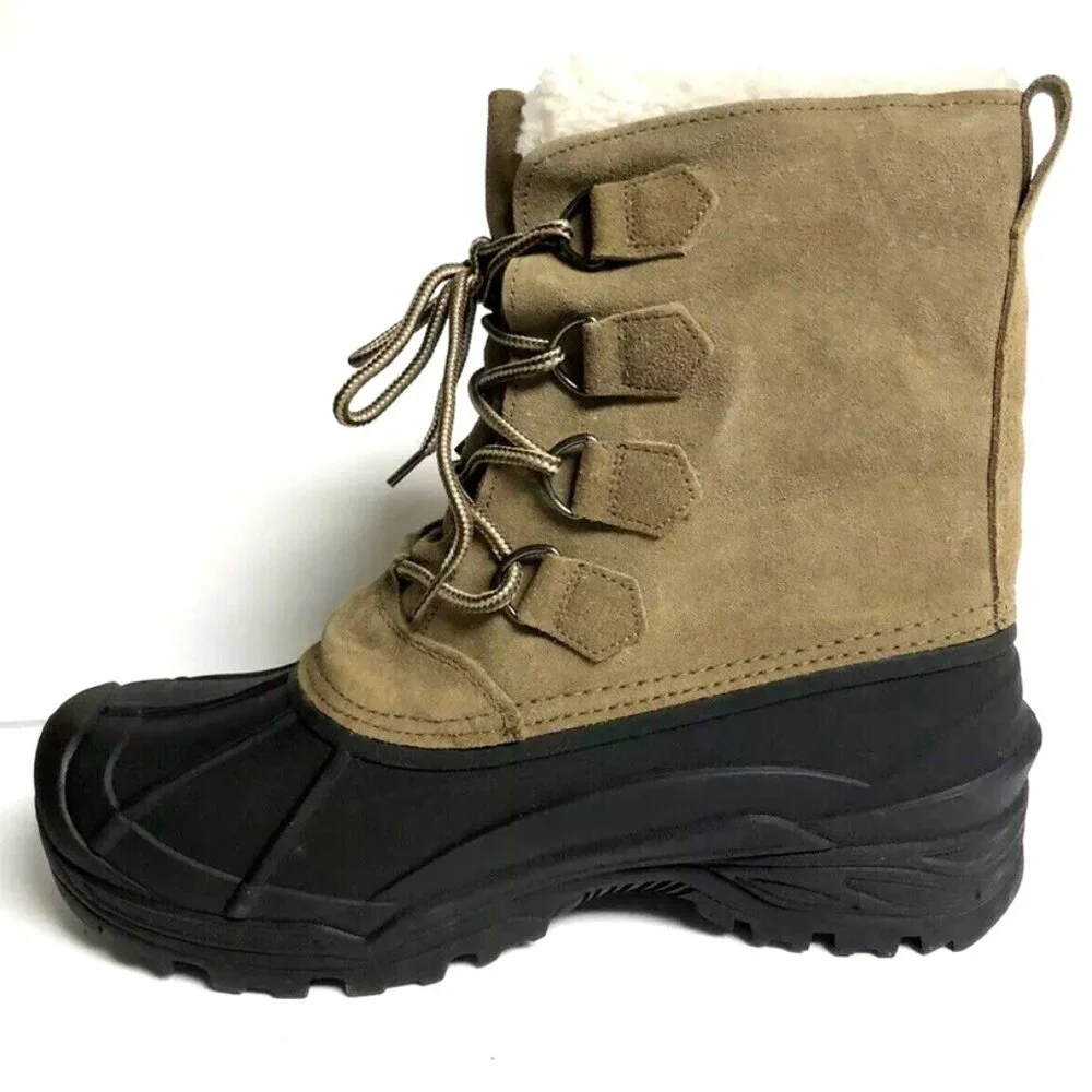 Totes Men's Arnold, Tan Winter Boots, Size 12 M